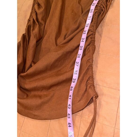 NWT Good American Ruched Tank Dress in  ortoise shell Women's Size 6 - Picture 10 of 12